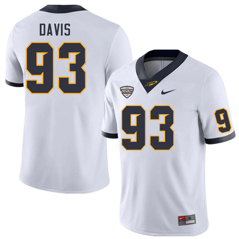 Toledo Rockets #93 Malachi Davis College Football Jerseys Stitched Sale-White